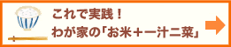 これで実践！わが家の｢お米＋一汁ニ菜｣