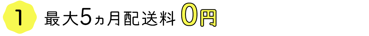 最大5ヵ月配送料0円