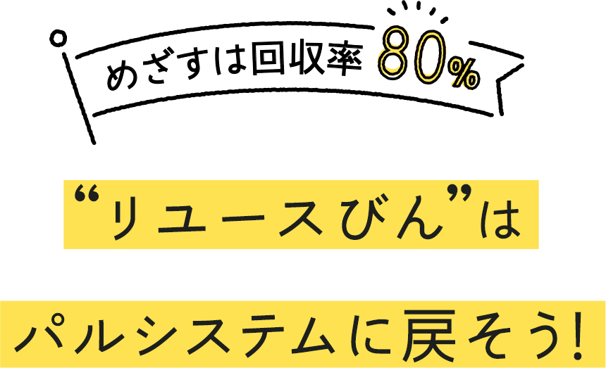 めざすは回収率80% “リユースびん”はパルシステムに戻そう！