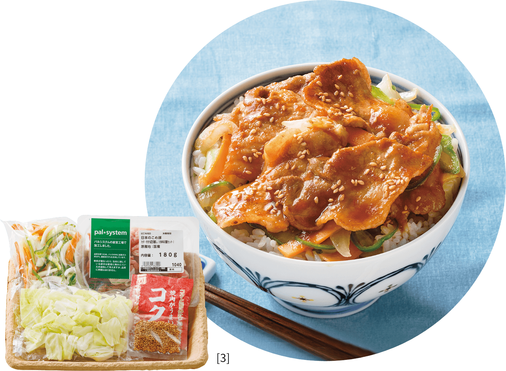 お料理セットの野菜・肉・大豆加工品 国産比率 100%