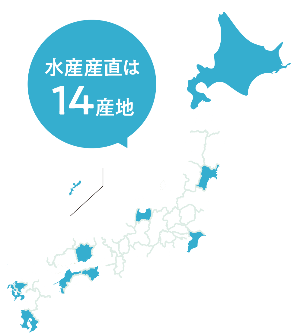 水産産直は14産地