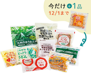 今だけ＋1品　12/1まで